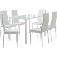 Vicco Grand Eettafelset – 120 x 75 cm met 6 stoelen Wit