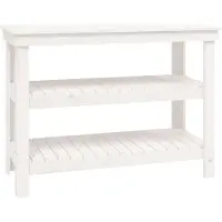 Syfax Werkbank 110,5x50x80 cm massief grenenhout wit