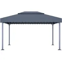 Syfax Prieel 400x300 cm aluminium antraciet