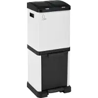 SVITA 3XCOMBO Afvalbak 32 liter - 2x8L + 16L - Afvalbak Afvalscheider Afvalverzamelaar Wit