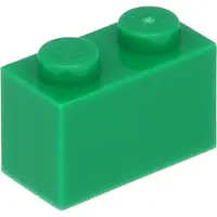 LEGO 250 stuks 3004 Stenenblok 1x2, basisstenen, 250 stuks, groen