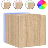 Sonstiges Tv-wandmeubel met LED-verlichting 30,5x35x30 cm sonoma eiken