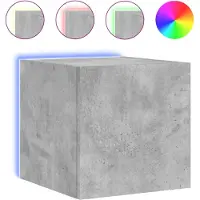 Sonstiges Tv-wandmeubel met LED-verlichting 30,5x35x30 cm betongrijs