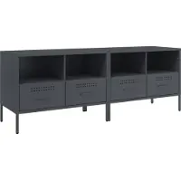 Syfax Tv-meubelen 2 st 68x39x50,5 cm staal antracietkleurig