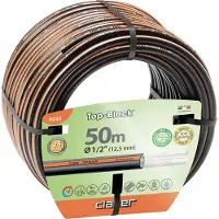 Claber Top-Black waterslang – Zeer stabiele, UV-bestendige tuinslang, technologie Ø 1/2" (12,5 mm), 50 meter