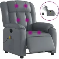 Sonstiges Massagestoel verstelbaar elektrisch kunstleer grijs