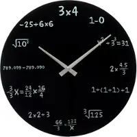 Out of the blue Wandklok met rekensommen - 35 cm - Educatief en uniek design