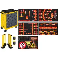 KRAFTWERK Gereedschapswagen met 111-delig VDE assortiment
