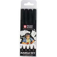 Sakura Manga Pigma Sensei Black 4-set