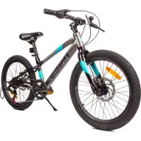 Sun baby Verdant Kinderfiets voor jongens aluminium jeugdfiets van 6 tot 10 jaar, 20 inch Grafiet Blauw, 6 versnellingen Shimano fiets voor kinderen, in hoogte verstelbaar