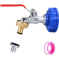 INF Kraan met kraanadapter voor IBC-tank 3/4 inch legering kraan