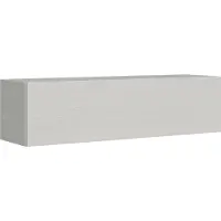 Itamoby Klapbare wandconsole voor televisie met kabeldoorvoer. Afmetingen: lengte 153,6 cm, hoogte 40 cm, diepte 39,2 cm. Materiaal: Es, wit