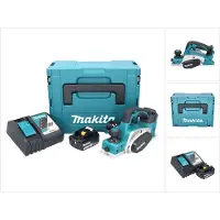 Makita DKP 180 RT1J accuschaafmachine 18 V 82 mm + 1x oplaadbare accu 5.0 Ah + lader + Makpac
