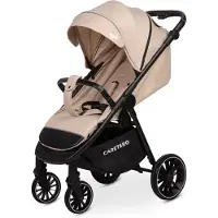 Caretero , kinderwagen, babybuggy, reisbuggy met regenbescherming, Agil kinderwagen in lattekleur