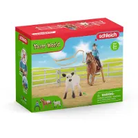 Schleich 42577 Cowgirl Team Roping Fun Toy Goud Kinderen
