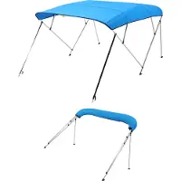 Vevor Bimini Top Bootkap Zonnescherm (4 Bogen) Gemaakt van 600D Polyester met Aluminiumlegering Frame