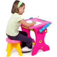 MOLTO Slate Desk With 16 Accessories 90 Cm Roze Kinderen