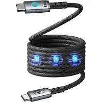 Iniu Magnetische kabel Leopard USB-C naar USB-C 100 W 1,2 m Zwart