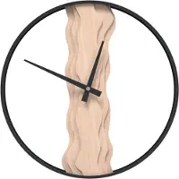 Syfax Wandklok Ø35 cm ijzer en eikenhout bruin