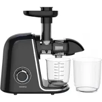 Klausberg Slow Juicer KB-7866 – 150W | Cold Press | Stille Juicer - Groenten en Fruitpers – Met Pulpreservoir - Zwart met Zilveren Accenten