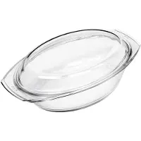 Simax CRISTAL Ovaal schaaltje met plat deksel, 2,4 liter, 32x20 cm