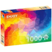 Enjoy Puzzle Rainbow Gradient Poligonal Swirl Puzzel (1000 stukjes)