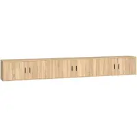 Syfax Tv-wandmeubels 3 st 100x34,5x40 cm sonoma eikenkleurig