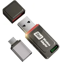 Salcar CarPlay draadloze adapter voor iPhone & Android | 2-in-1 | Upgrade voor 2025 | Duitsland
