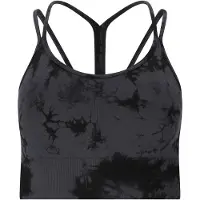 Athlecia - Women's Theresa Tie Dye Seamless Bra - Sportbeha L/XL, zwart/grijs