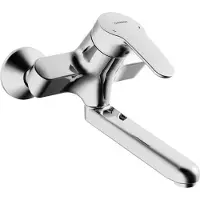 Hansa Mix wastafelkraan wand 1grp uitl 235mm draaib. chroom, chroom