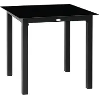 Outsunny Gartentisch Aluminium Schwarz