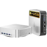 GEEKOM AI Mini PC A8 Max, met AMD Ryzen 9 8945HS processor, 32GB DDR5 RAM, 1TB SSD, 8x USB-poorten, 8K UHD-uitgang, dual-LAN, Windows 11 Pro, high-end mini-computer