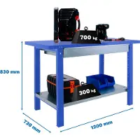 Simonwork (bancos De Trabajo) Bt6 Pro Box Metaalplank 830x1200x730 Mm
