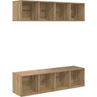 Syfax Tv-meubelset 2 pcs Artisan Eiken Bewerkt hout