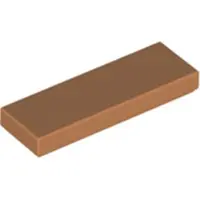 LEGO 1x3 tegels 63864 - 10 stuks, medium nougatkleur
