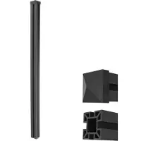 MCW WPC paal Sarthe WPC afrastering, pijlerpaal, insteeksysteem 1,88m ~ antraciet