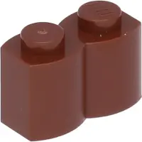 LEGO 1x2 Palisadepaal - 50 stuks, bruin