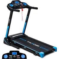 Thunder Laufband ICON BLUE, loopband met afmetingen 115x42 cm, snelheid tot 17 km/u, merk FitShow, inklapbaar, met Bluetooth
