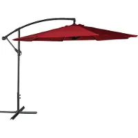 Happy Garden OAHU offset parasol rond 3,50m diameter rood