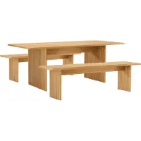 Happy Garden ALMA Scandinavische tafel 180cm en 2 bankenSet