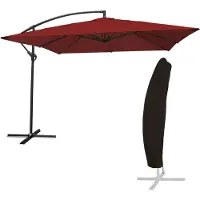 Happy Garden Zonnescherm MOLOKAI vierkant 2,7x2,7m rood + afdekking