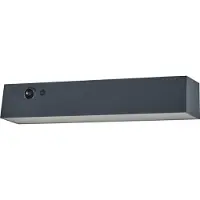 Osram Solar-wandlamp ENDURA STYLE SHORE, grijs, sensor, IP54 dimbaar, alu / grijs / zink, Kunststof, Modern, Wandlamp buiten