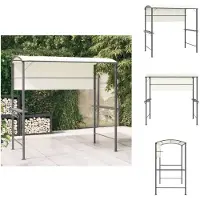 vidaXL Paviljoen met dak, 220x110x200 cm, crème kleur - Paviljoenen & feesttenten