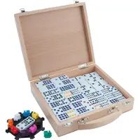 Coppens Domino dubbel 12 Mexican Train in beuken kist |