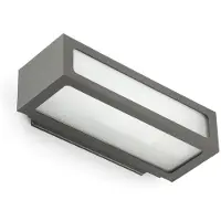 Faro Wandlamp buiten Natron, alu / grijs / zink, Aluminium, Modern, Wandlamp buiten