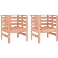 vidaXL Tuinstoelen 2 st 61,5x53x71 cm massief douglashout