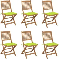 The Living Store Inklapbare stoelen - Massief acaciahout - Tuinmeubelen