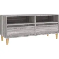 Syfax Tv-meubel 100x34,5x44,5 cm bewerkt hout grijs sonoma eikenkleur