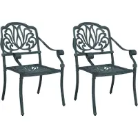 Syfax Tuinstoelen 2 st gietaluminium groen
