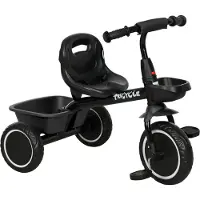 AIYAPLAY -Kinderdriewieler-PP-80x48x63cm-Zwart
